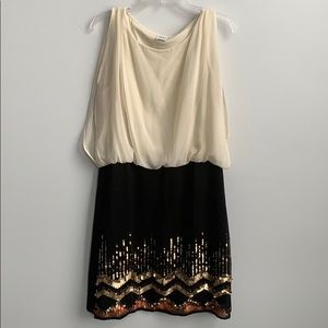 Peplum Sequinned Cocktail Dress